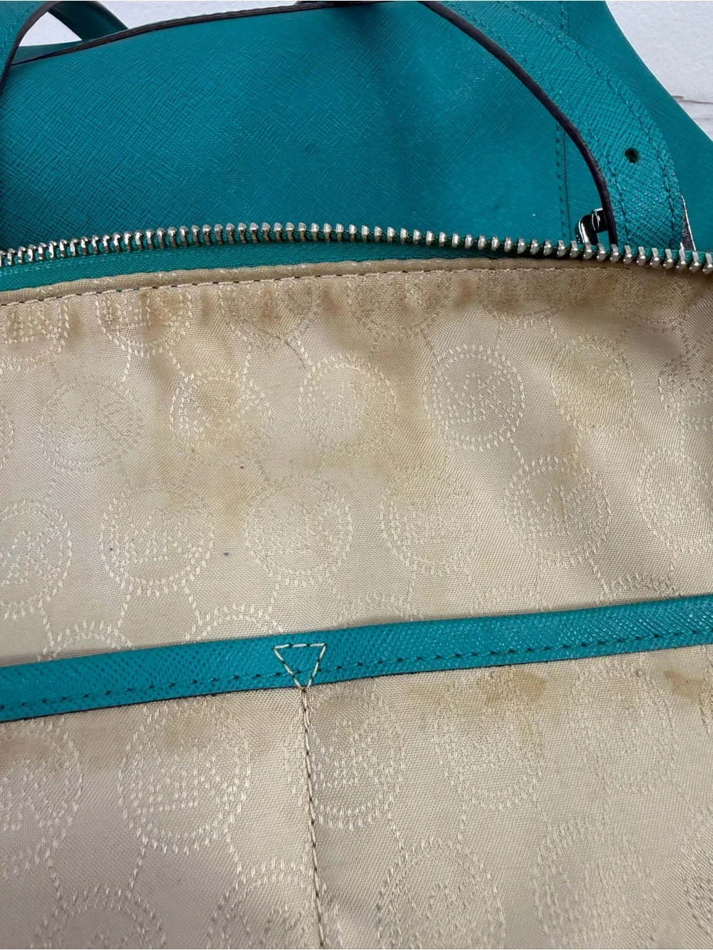 Michael Kors leather tote bag and matching zip wallet set